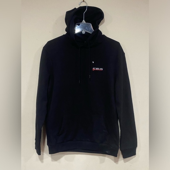 Rolling Stones X AC Milan Black Hoodie Men’s Small Official Collab Rare - Picture 1 of 7